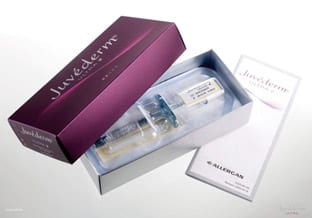 The dermal filler Juvederm. The dermal filler Juvederm.