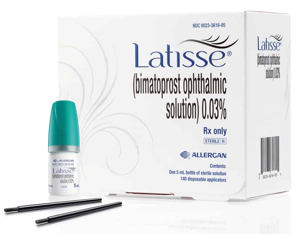 Hair loss prescription: the hair regrowth medication Latisse has shown effectiveness in regrowing eyelashes.*
