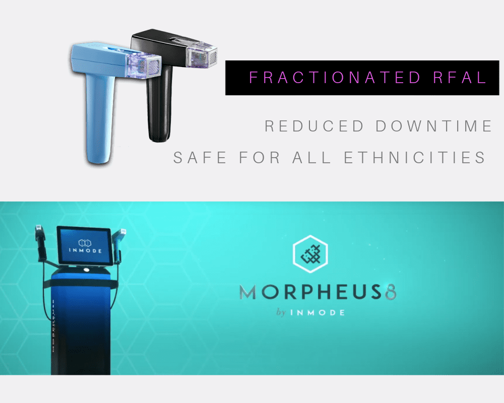 Morpheus 8 handpieces are used with a workstation platform which generates and controls radiofrequency energy used for improving face and body contours