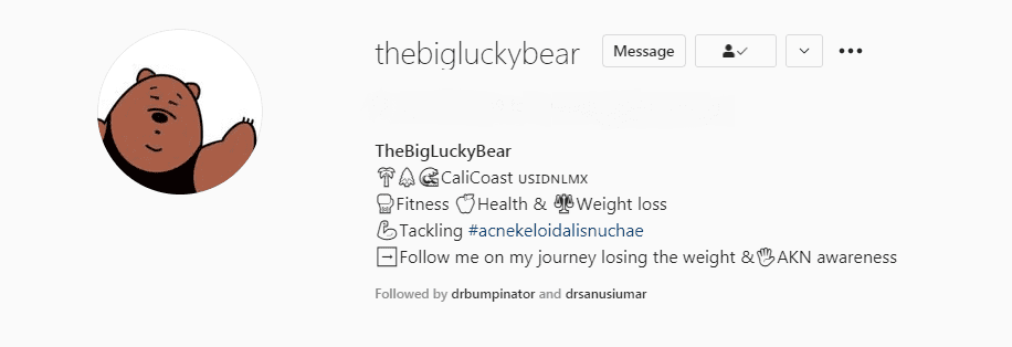 Also, known as @thebigluckybear on Instagram, Robert hopes to inspire others to create their ideal life