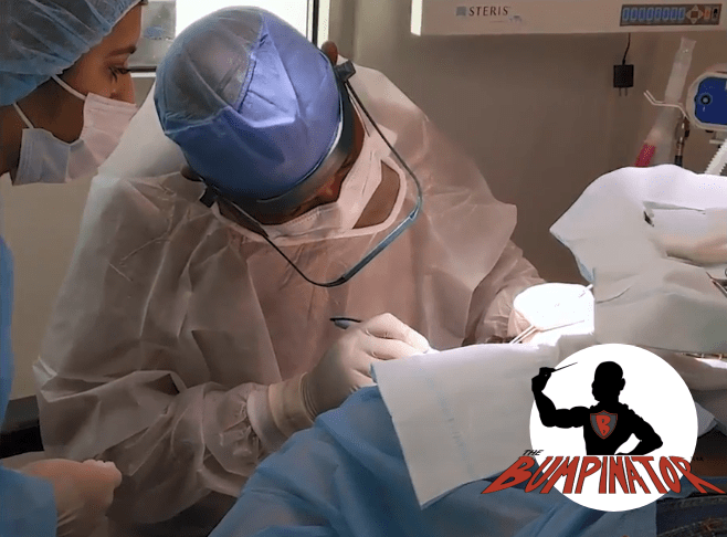 Dr. Bumpinator at work to remove the patient's Acne Keloidalis Nuchae once and for all. Dr. Bumpinator at work to remove the patient's Acne Keloidalis Nuchae once and for all.
