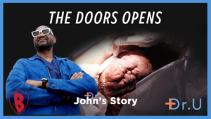 the door opens